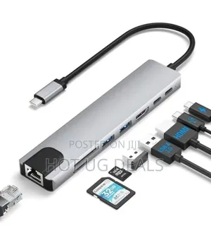 8 In 1 Usb C Hub Multiport Adapter With 4k Hdmi, 85w Pd, Usb 3.0 Ports