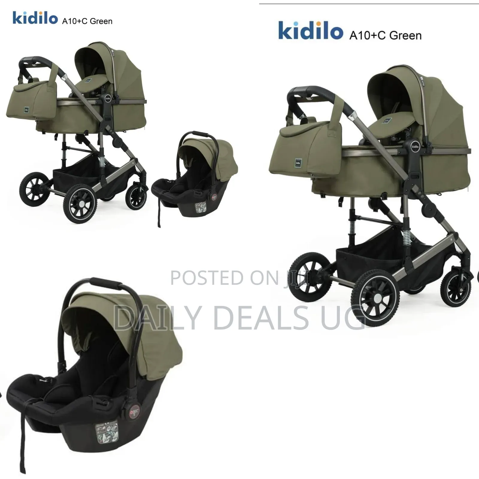 Kidilo A10+C Green Baby Stroller