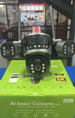 V380 8mp Triple Lens Ptz Solar Camera