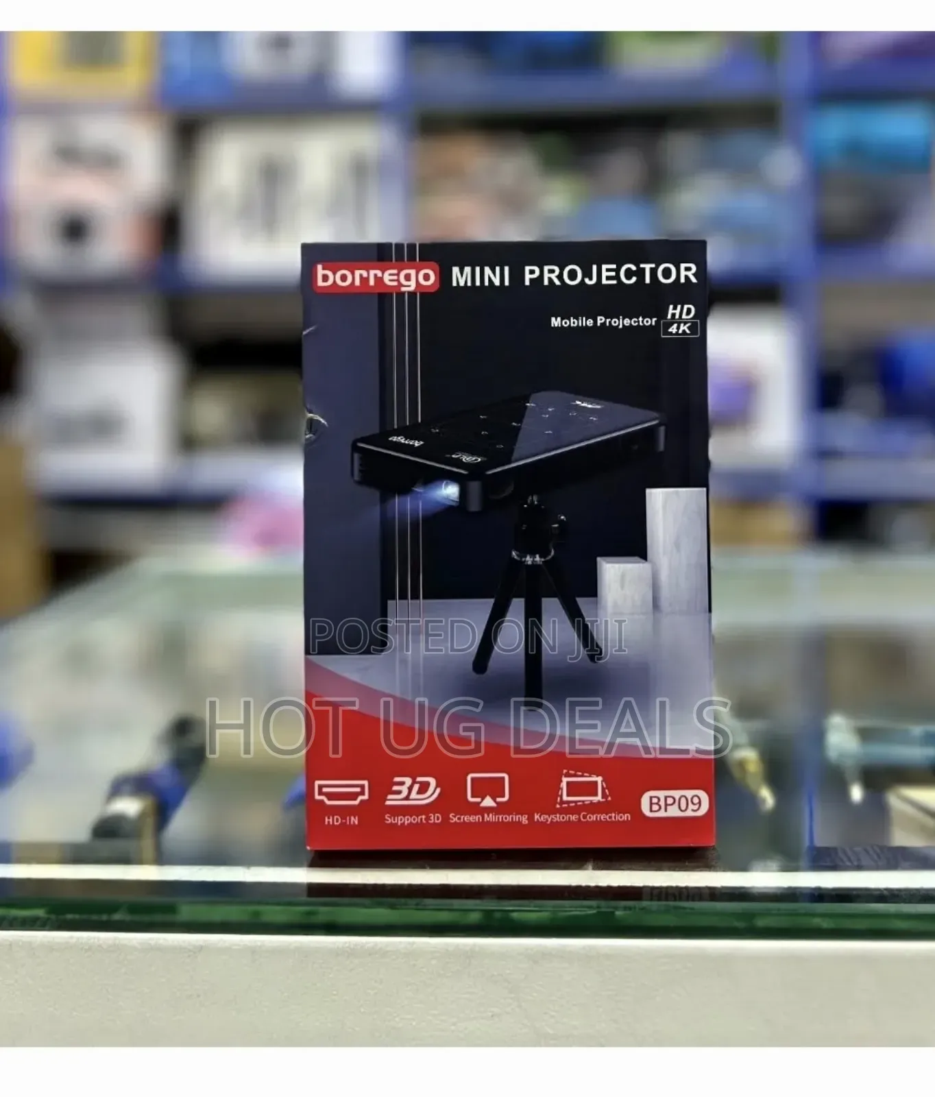 Borrego Compact Portable Dlp Mini Projector With Tripod