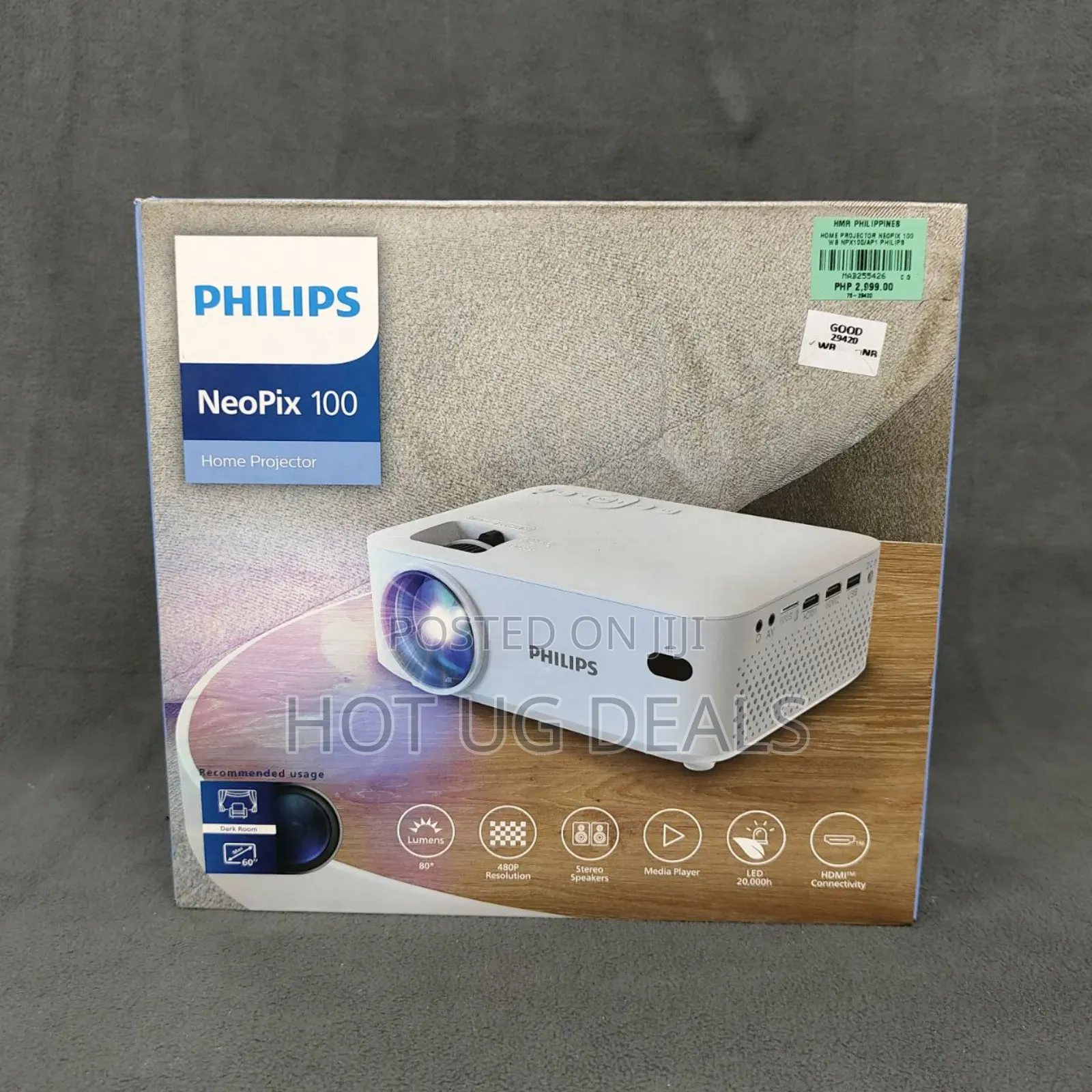 Philips Neopix 100 Projector Led, Usb Connectivity, Hdmi And 3.5 Mm