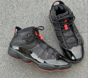 Original Air Jordan 6 Rings “Black/Infrared” Sneakers