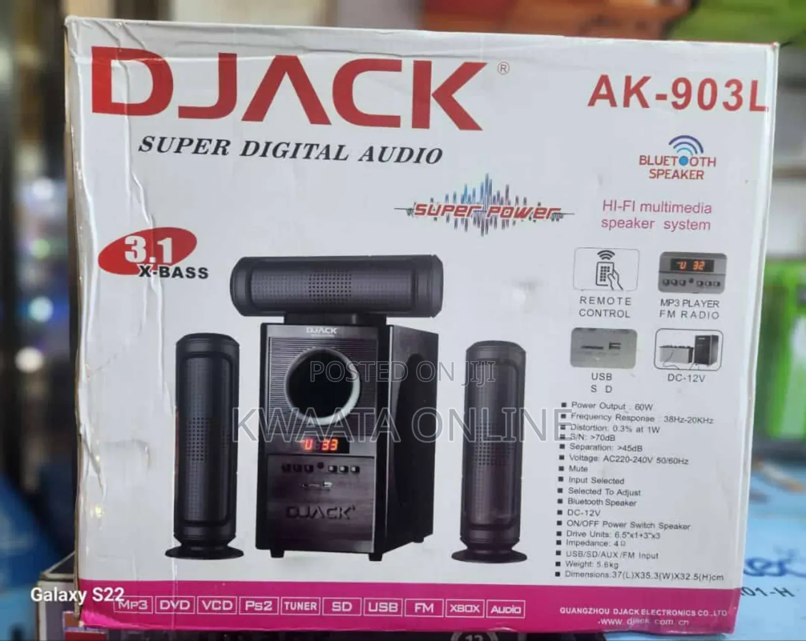 Djack 3.1ch Powerful Bluetooth Speaker System Woofer