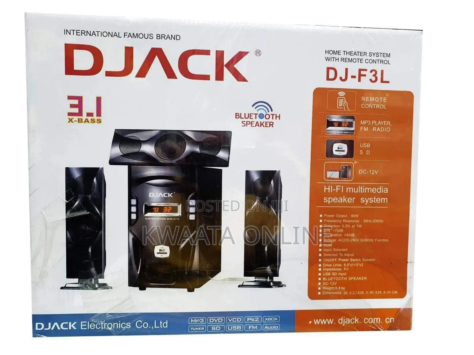 Djack 3.1ch Powerful Bluetooth Speaker System Woofer