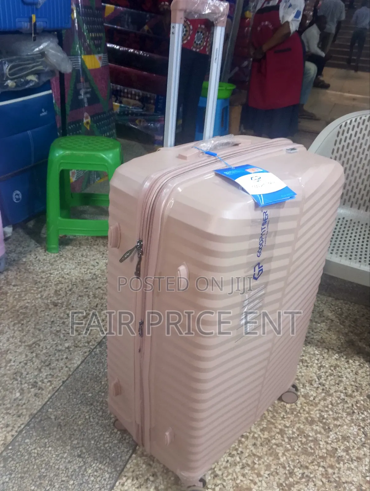 Pure Rubber Plastic Suitcase. Extra Large.( Cream)