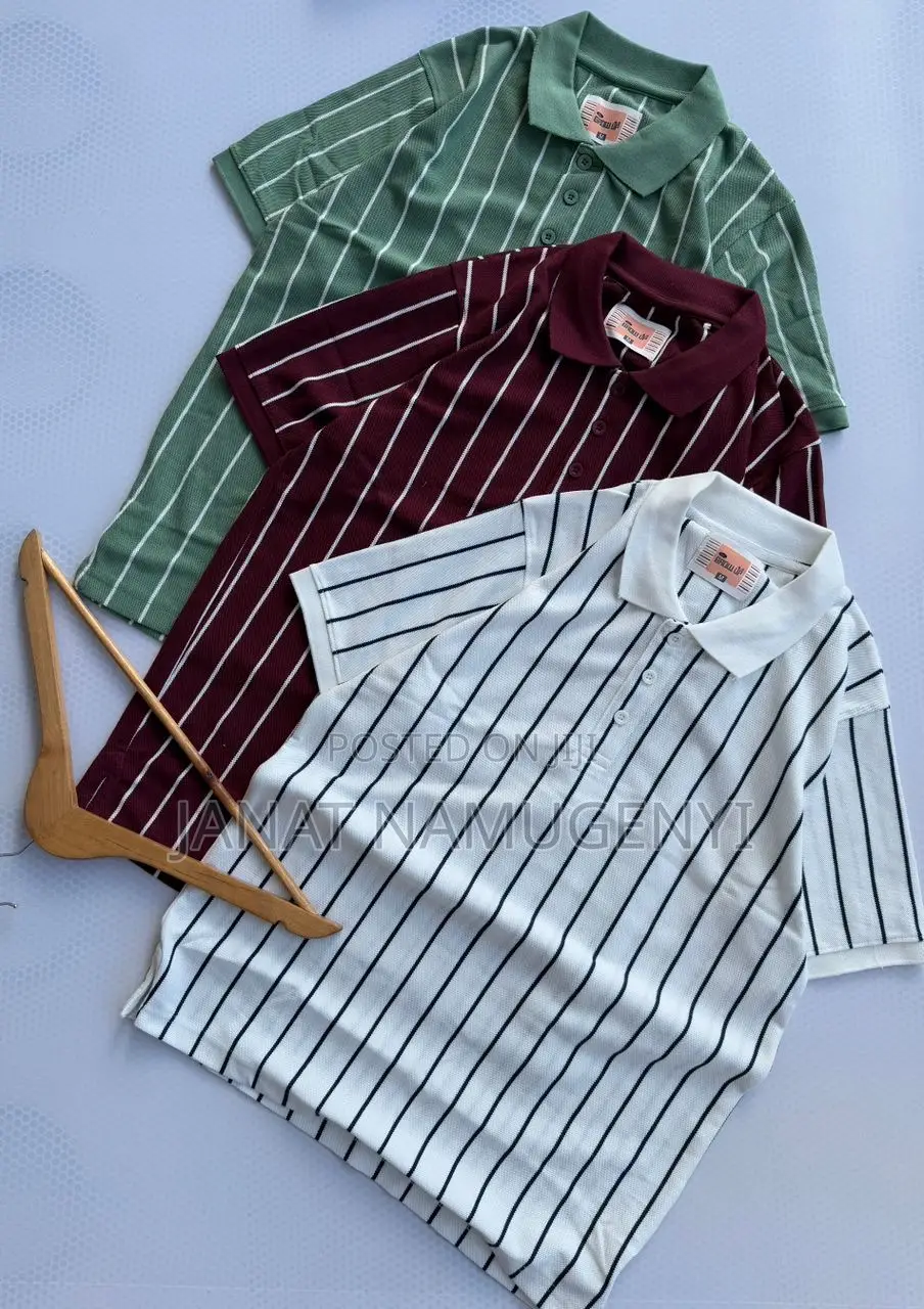 Buttoned Stripped Tshirts