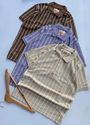 Buttoned Stripped Tshirts