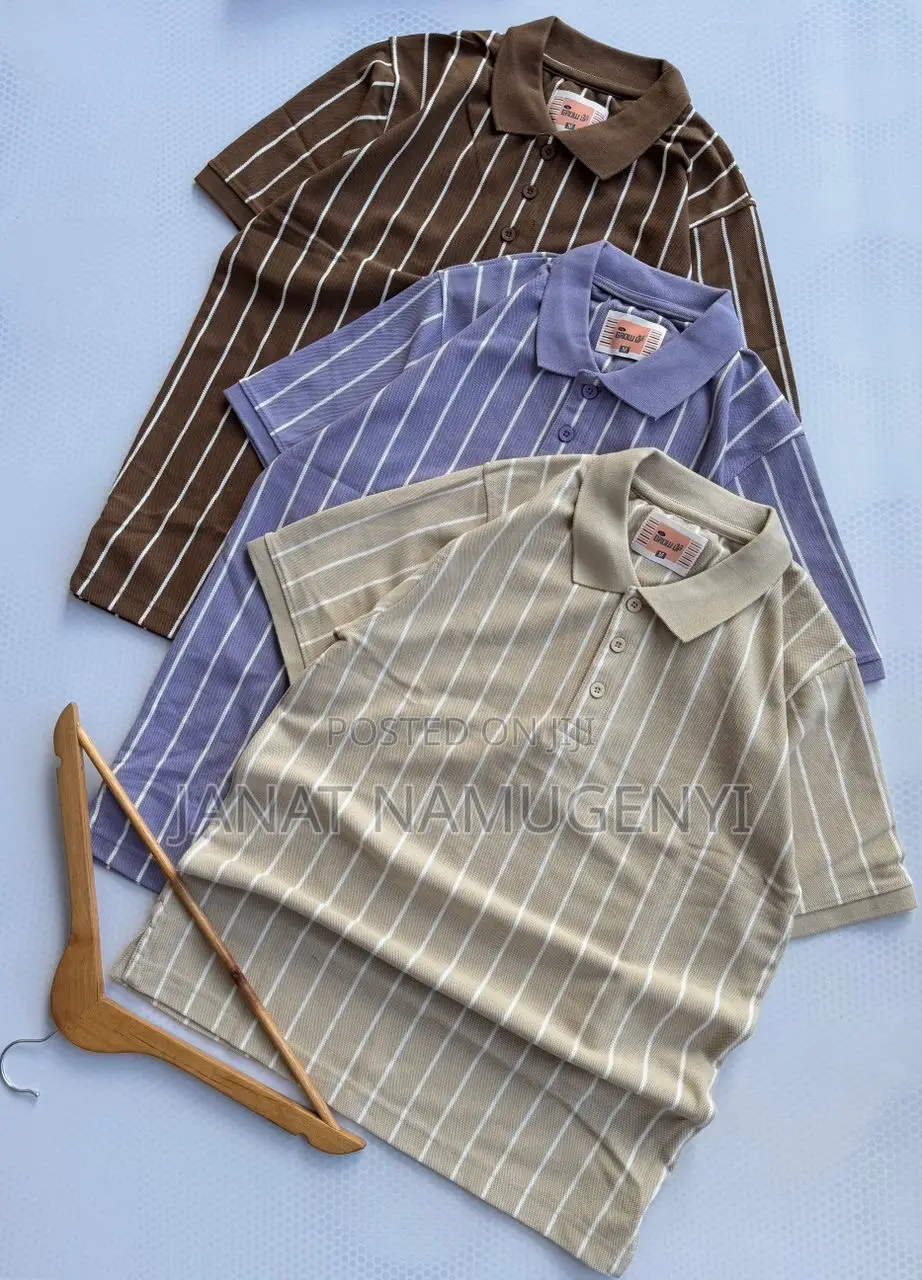Buttoned Stripped Tshirts
