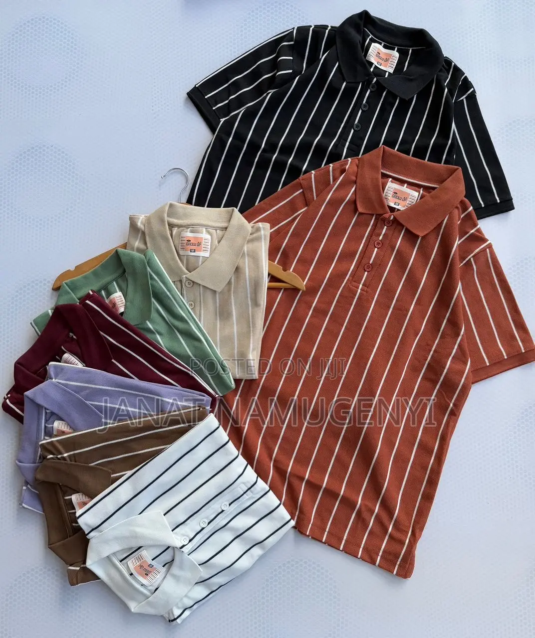 Buttoned Stripped Tshirts