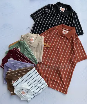 Buttoned Stripped Tshirts
