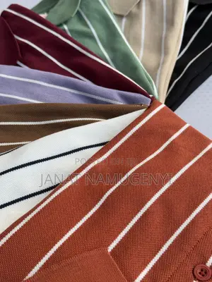 Buttoned Stripped Tshirts