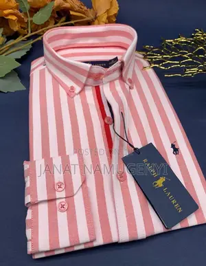 Big Stripped White and Orange Polo Ralph Lauren Shirt