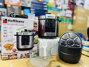 Hoffmans Electric Multi Cook Pressure Cooker  With Steamer 6l - Silver