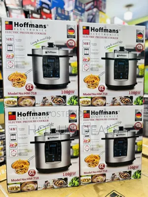 Hoffmans Electric Multi Cook Pressure Cooker  With Steamer 6l - Silver
