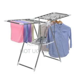 Portable Metallic Steel Hanger Clothes Drying Rack For Small Spaces