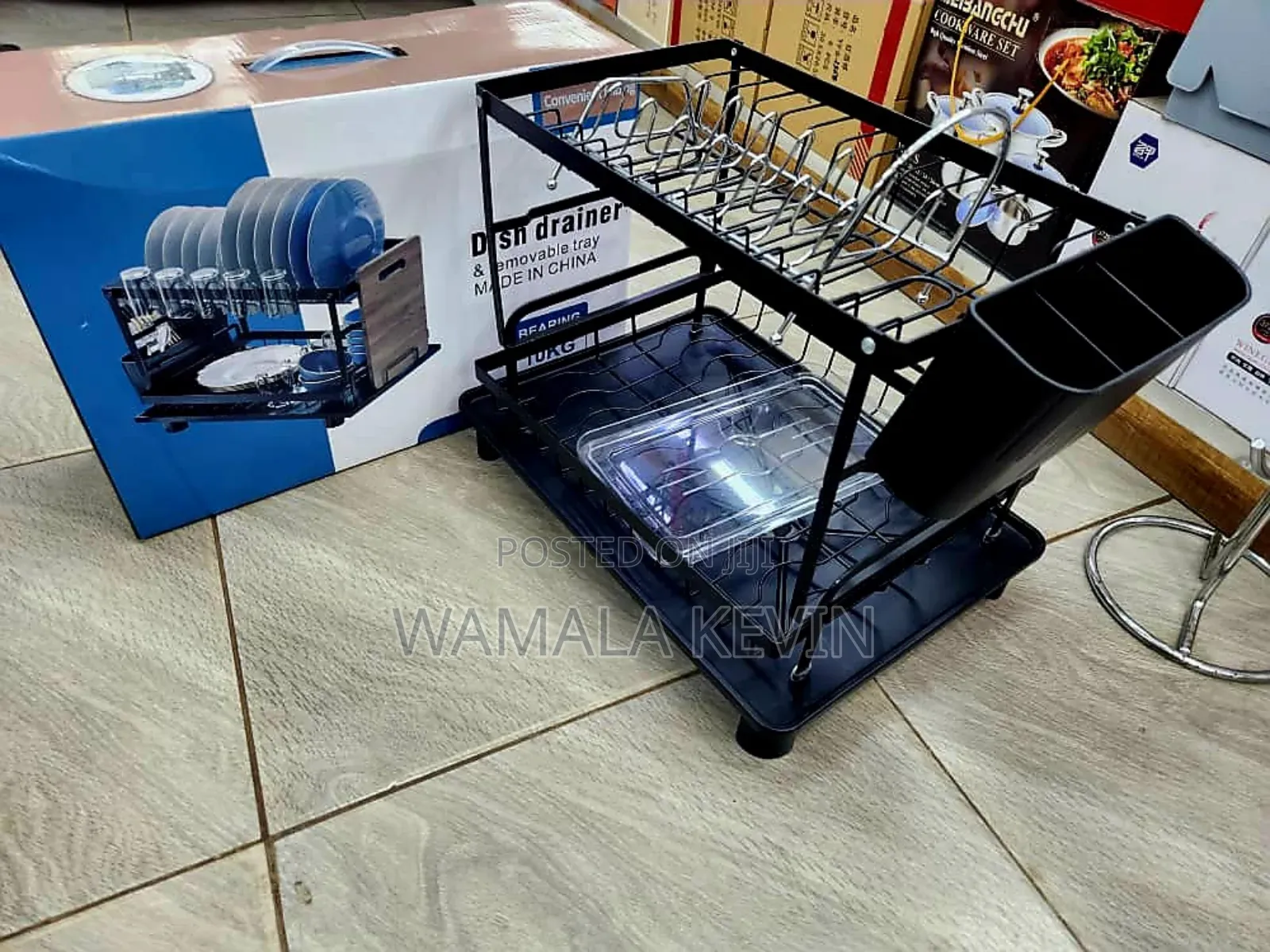 2- Tire Dish Drying Rack With Drip Try