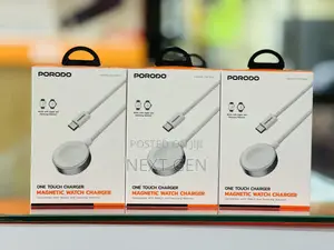 Porodo One Touch Charger Magnetic Watch Charger - White
