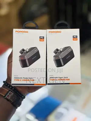 Porodo 5000mah Power Bank With Lightning Connector/Type C Connector