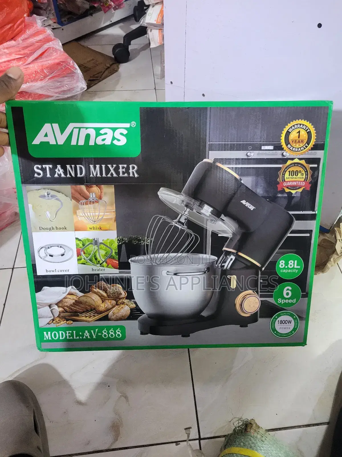 Avinas Electric Cake Stand Mixer 8.8l