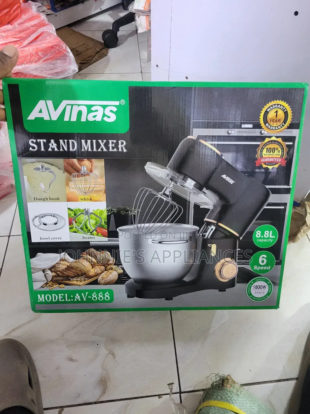 Avinas Electric Cake Stand Mixer 8.8l