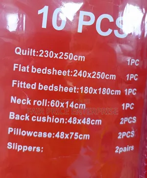 10pcs in 1 Set Classic Duvet 6x6 ( Plain Colors)