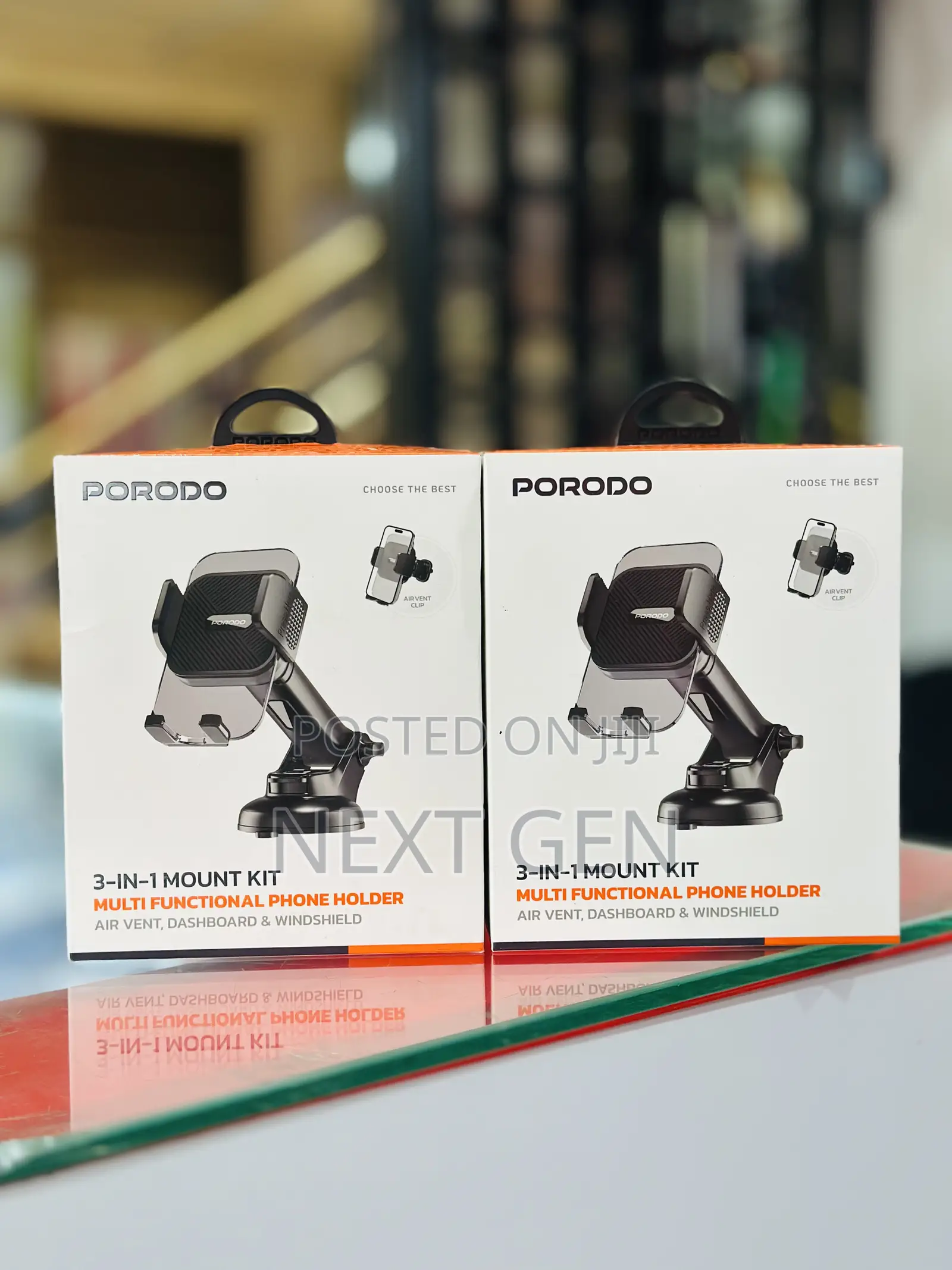 Porodo 3-in-1 Mount Kit Multi Functional Phone Holder