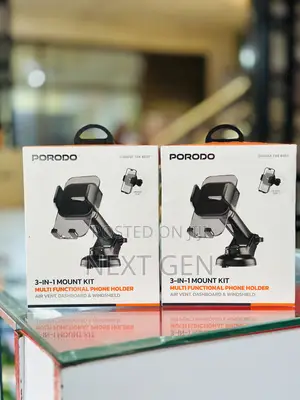Porodo 3-in-1 Mount Kit Multi Functional Phone Holder