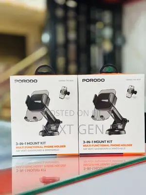 Porodo 3-in-1 Mount Kit Multi Functional Phone Holder