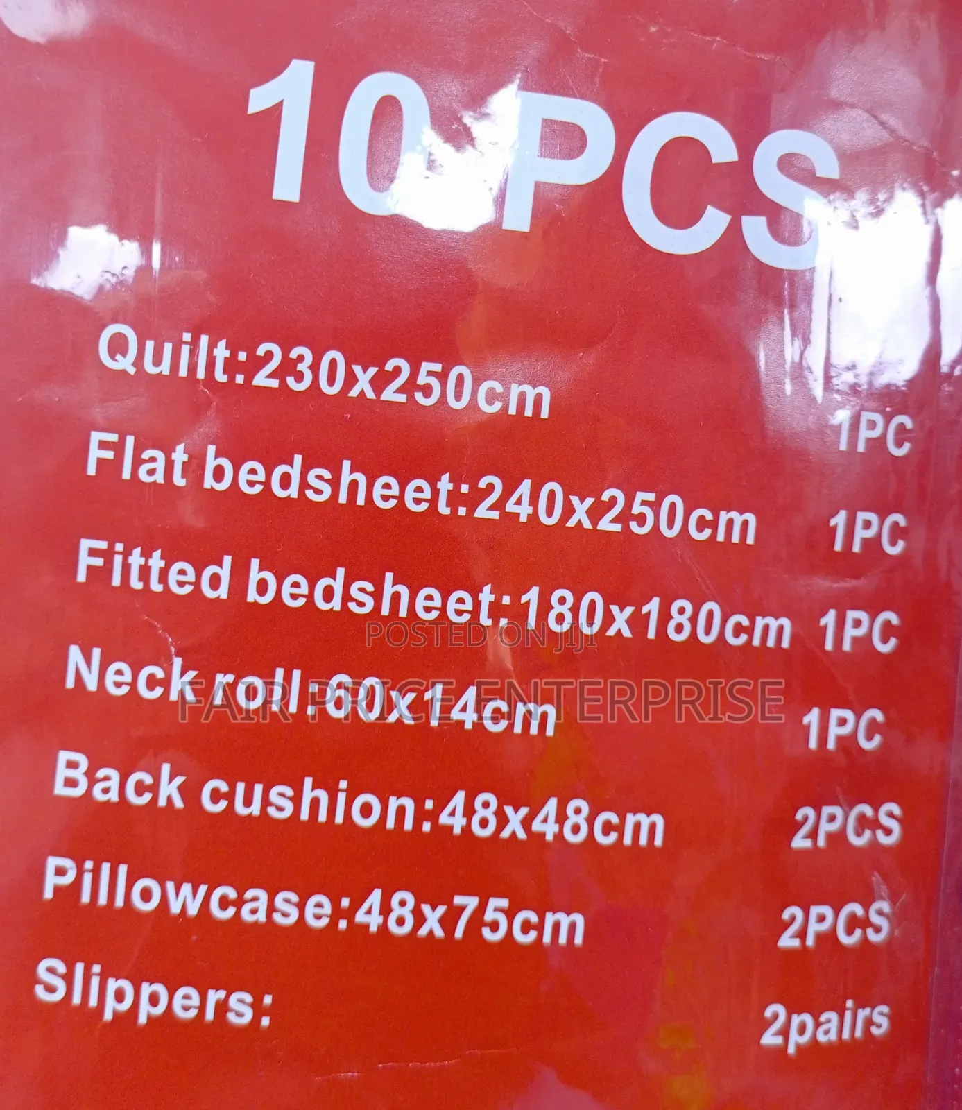 10pcs in 1 Sets Bedcover 6x6 ( Plain Colors)