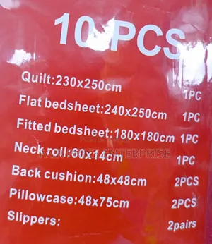 10pcs in 1 Sets Bedcover 6x6 ( Plain Colors)