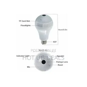 Smart Wireless Security Camera Bulb - White