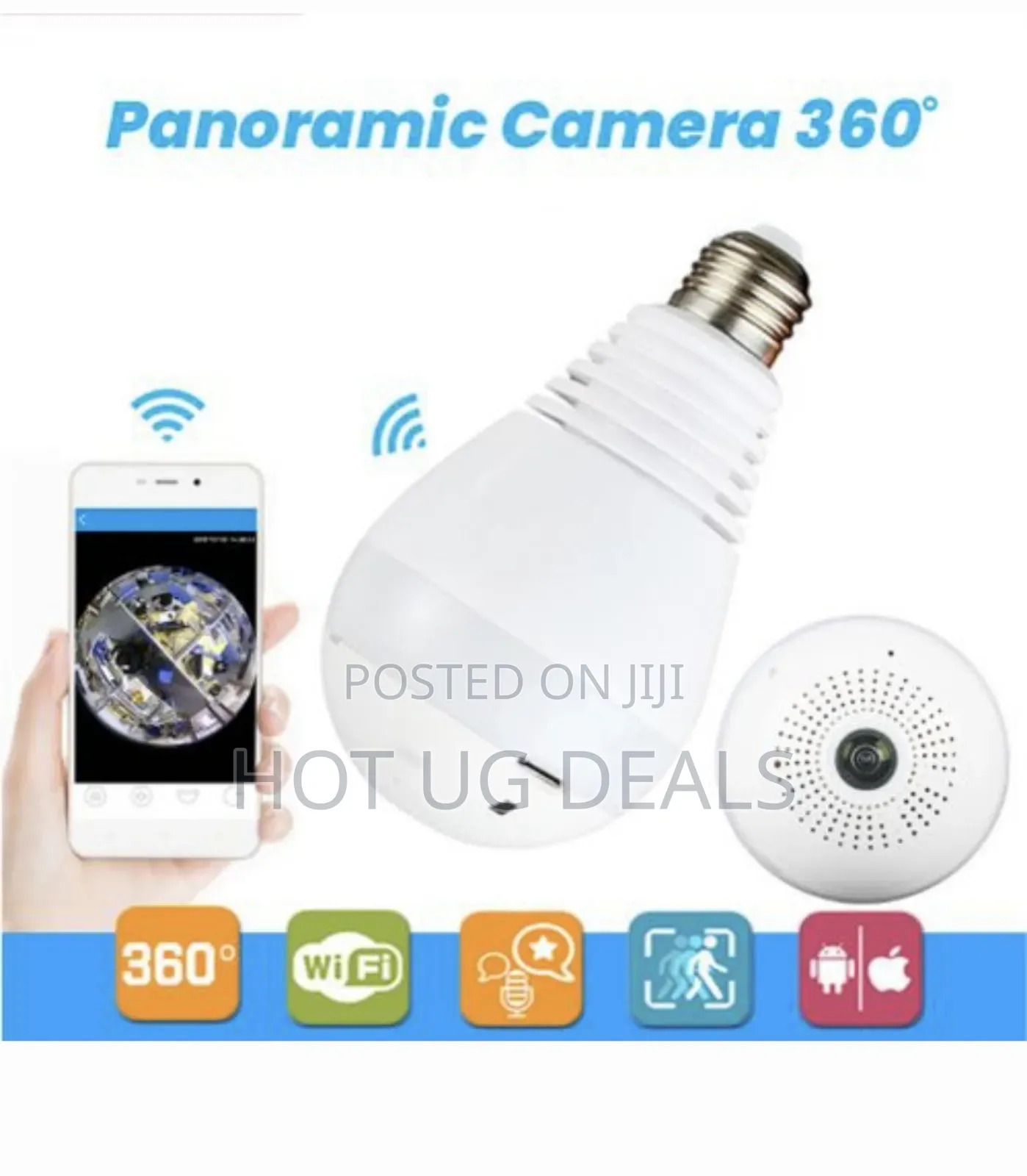 Smart Wireless Security Camera Bulb - White