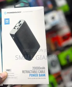 Powerology 20,000mah Rectractable Cable