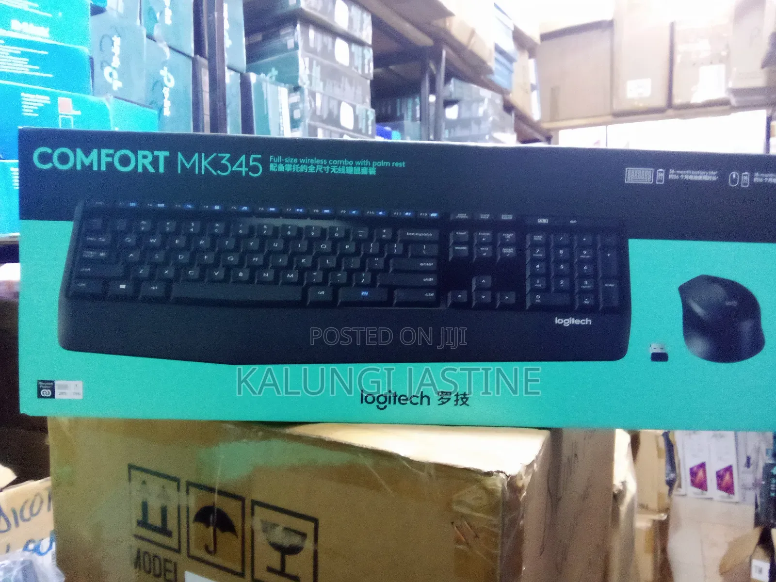 Logitech Comfort Mk345 Full Size Wireless Combo With Palm Rest