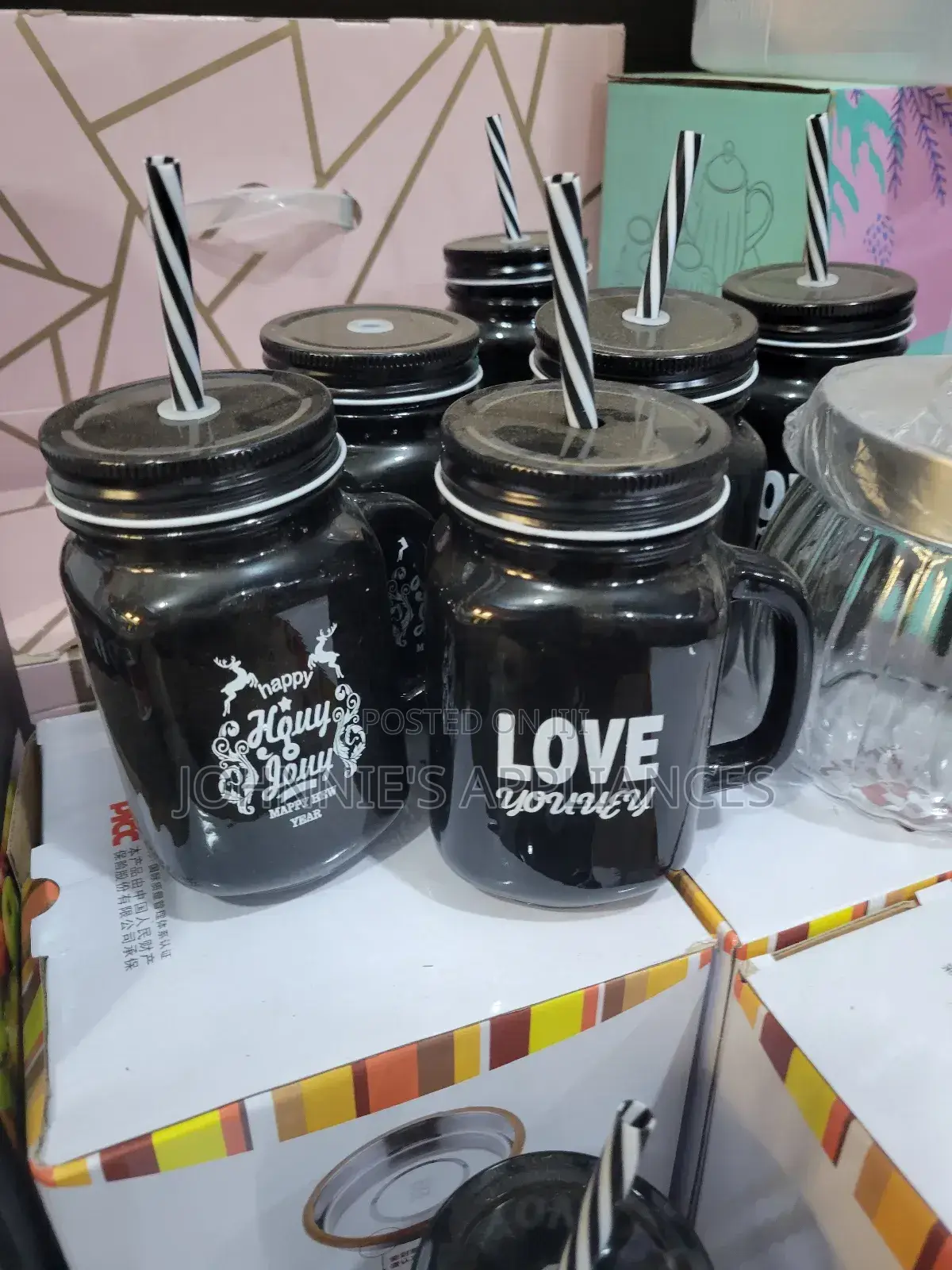 Glass Juice Jar in Different Colors 500mls 12pics DZN