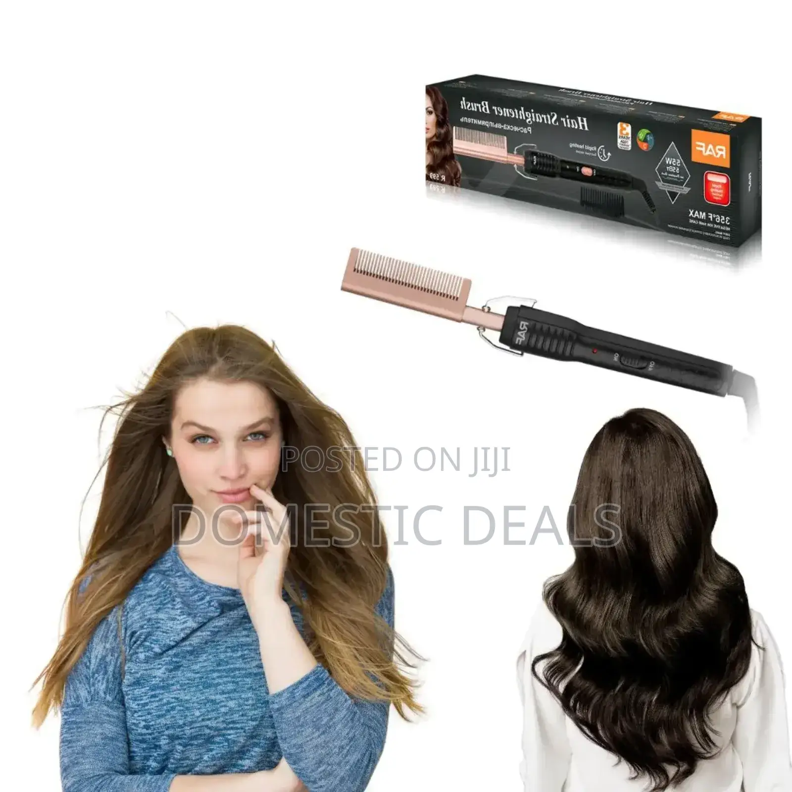 Raf Electric Hot Comb Hair Straightener