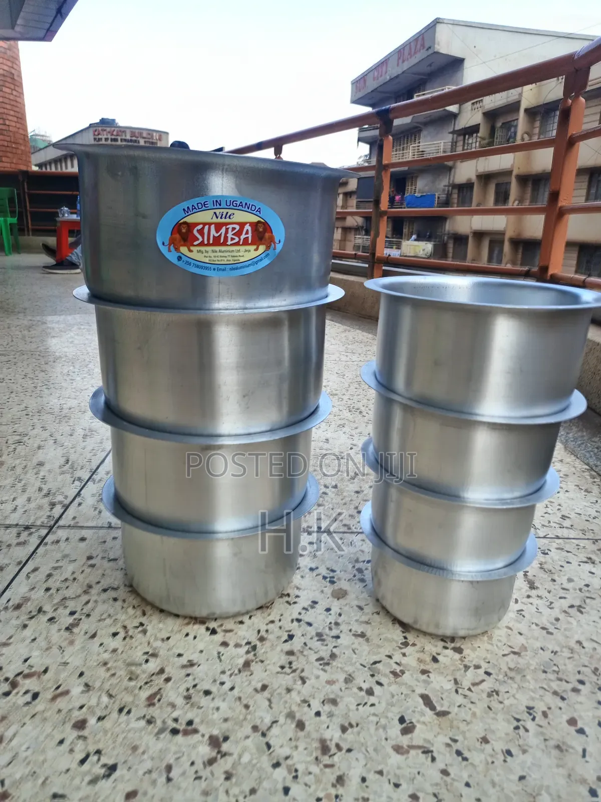 8pc Set of Simba Brand Aluminum Saucepans.