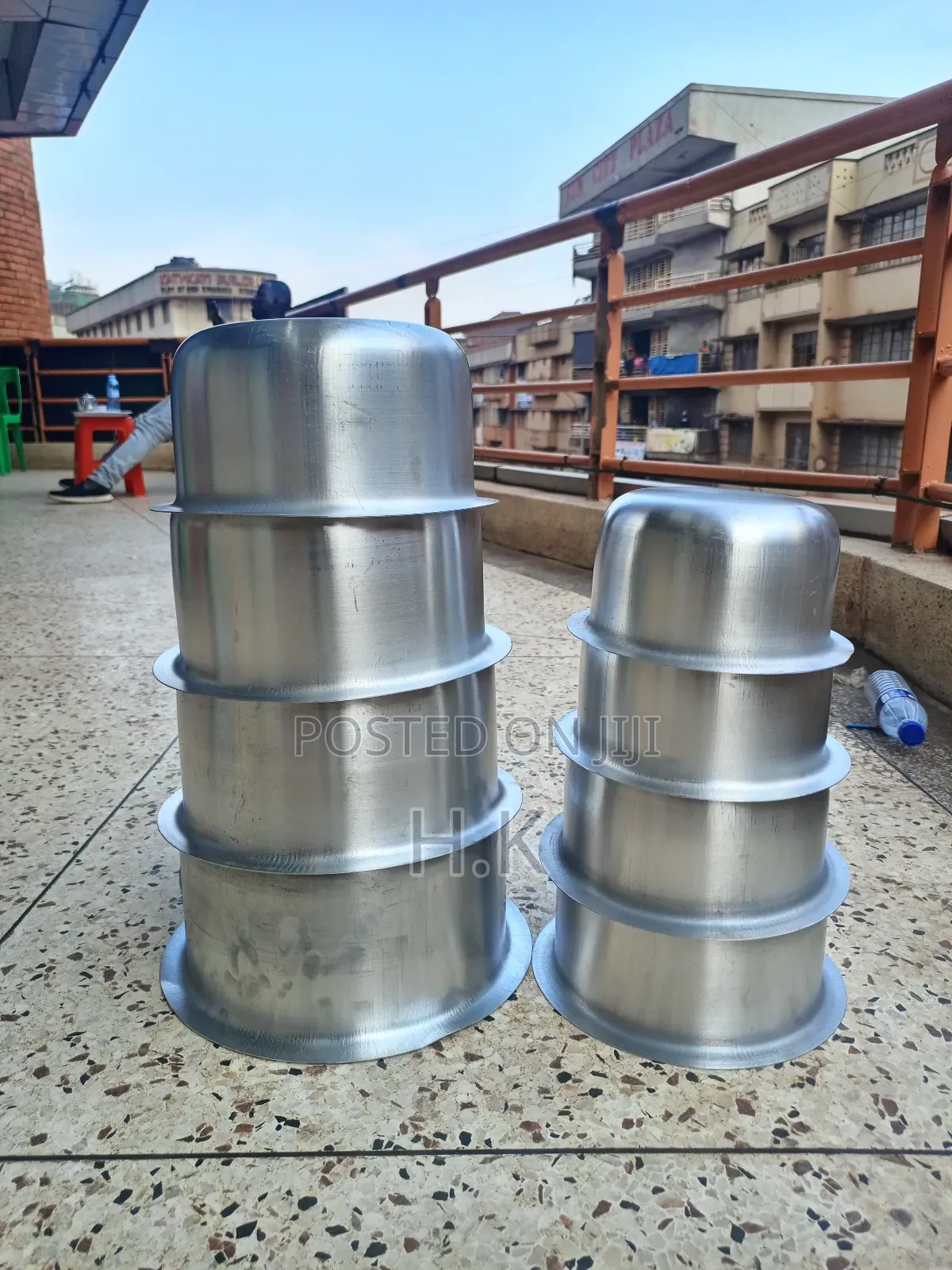 8pc Set of Simba Brand Aluminum Saucepans.