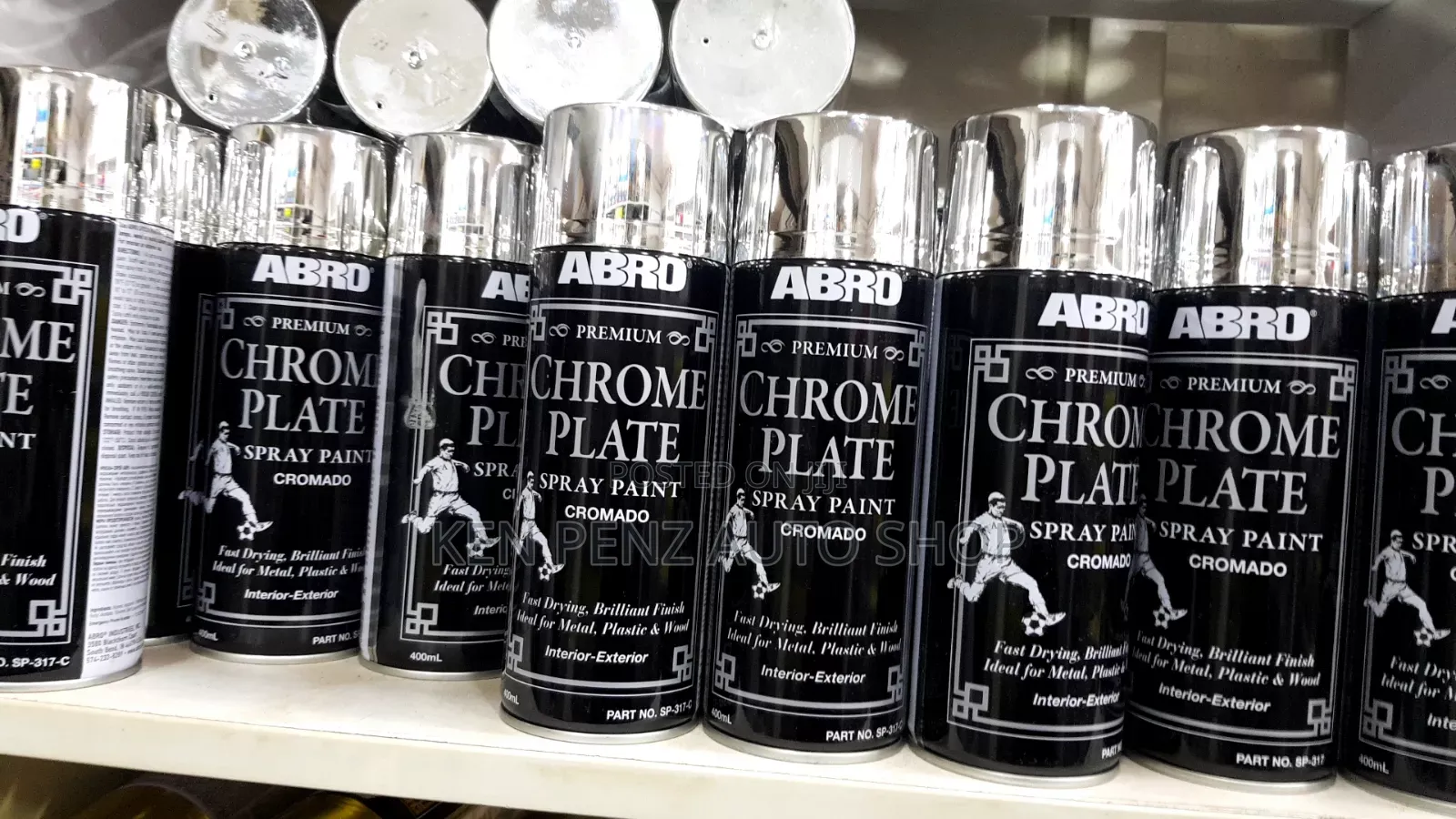Abro Car Premium Chrome Plate Spray Paint