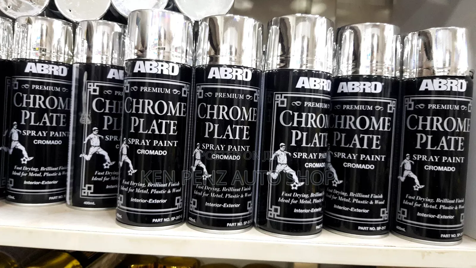 Abro Car Premium Chrome Plate Spray Paint