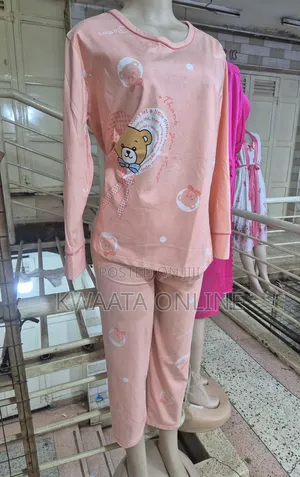 Women's Casual Lapel Button Print Long Sleeved Pajama Pants