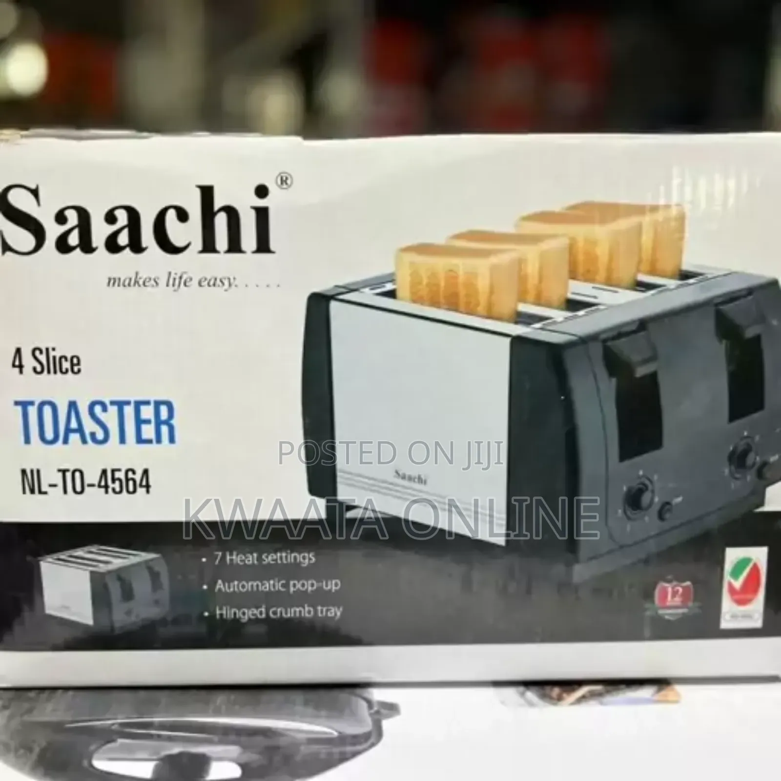 Saachi 4 Slice Pieces Toaster Nl-to-4564-Bk