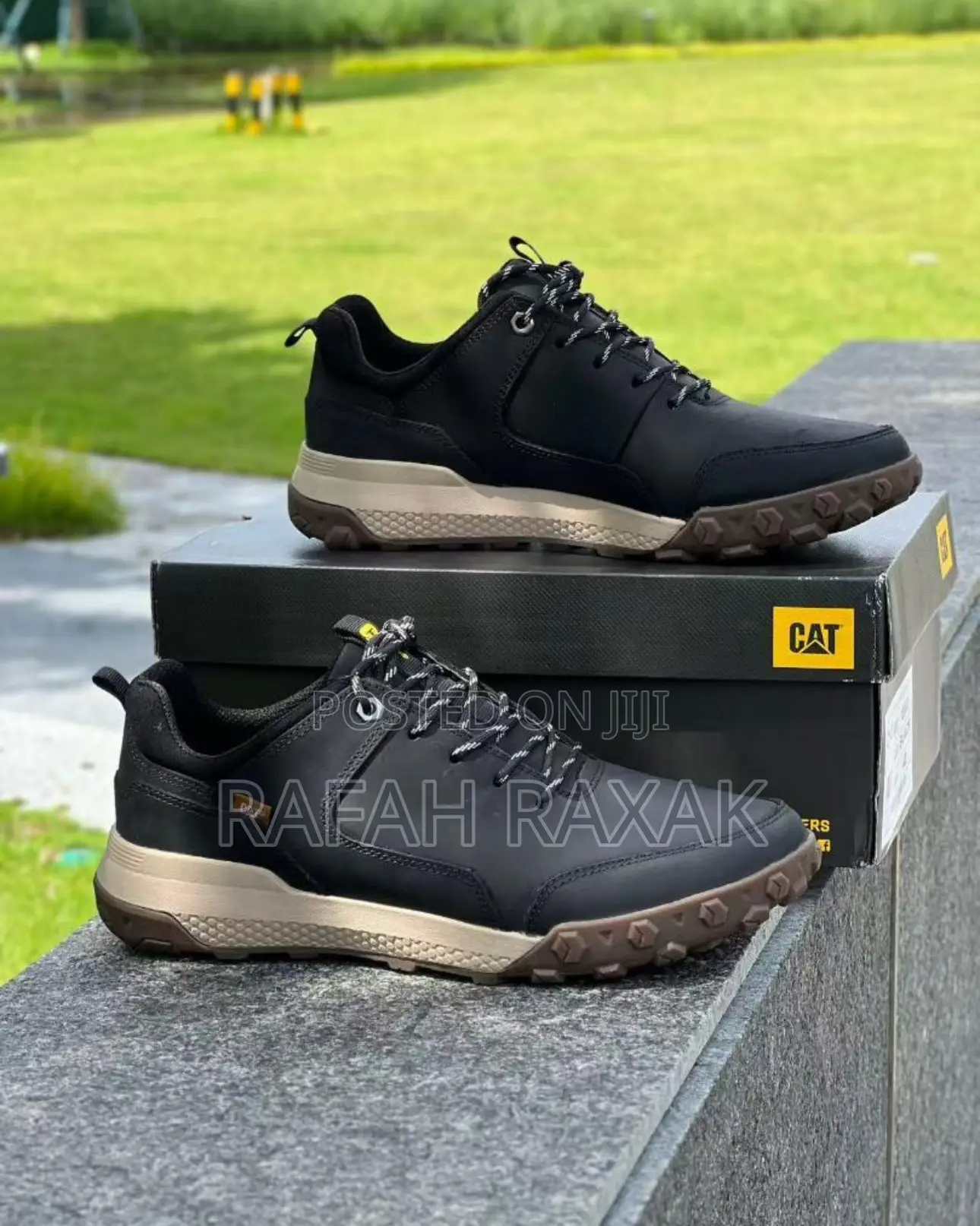 Original Black Men’S Cat Casual Leather Sneakers