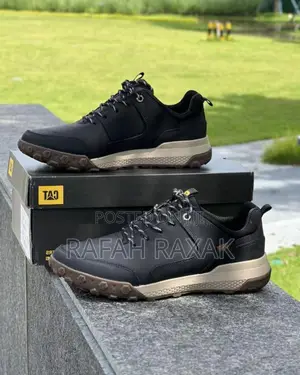 Original Black Men’S Cat Casual Leather Sneakers
