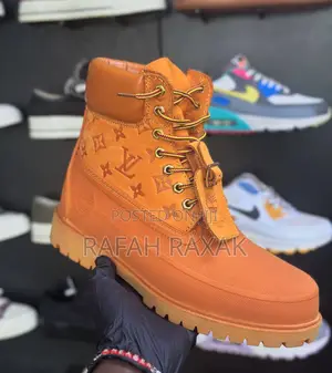 Original Louis Vuitton X Timberland Boots 6 Inch Waterproof Boots