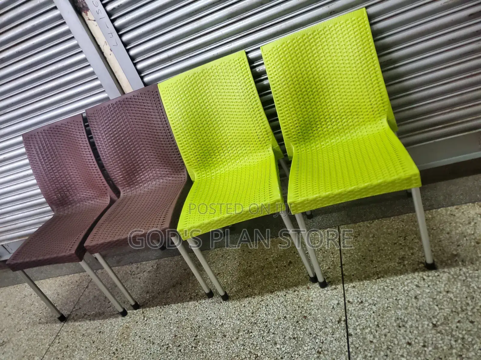 Coffee and Lemon Green Restaurant and Bar Plastic Chairs