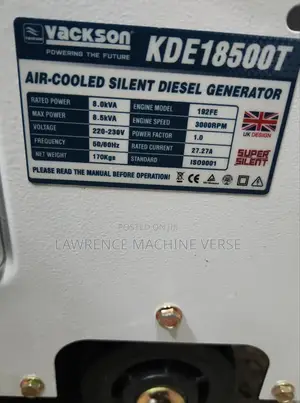 Vackson Silent Diesel Generator 8.5kva