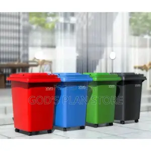 Durable 4 Wheeled 50litres Plastic Dust Bins