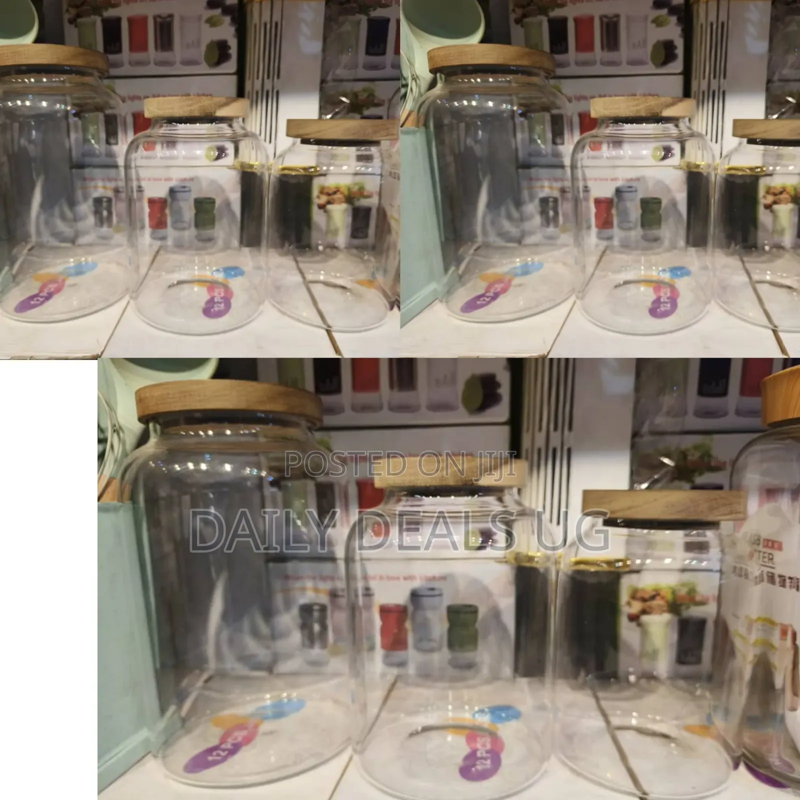 3pcs Glass Storage Jar