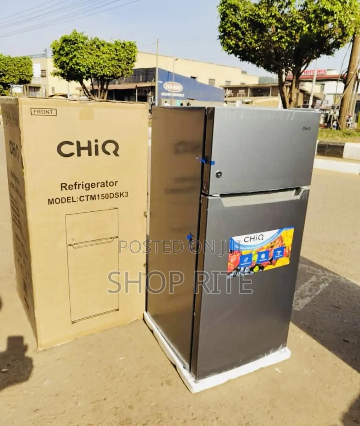 Chiq 150 Liters Double Door Refrigerator Portable Size